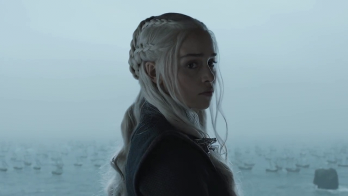 Daenerys Targaryen (Emilia Clarke) in Stormborn, Game of Thrones 7x02, fonte screenshot youtube