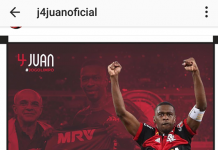 Juan, ex difensore della Roma, sul proprio profilo Instagram