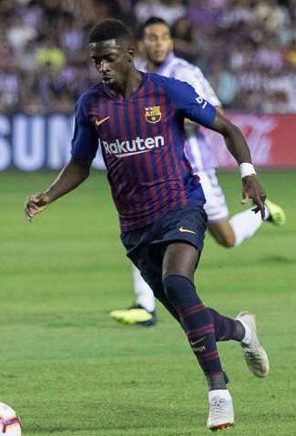 Ousmane Dembélé, fonte By www.realvalladolid.es - REAL VALLADOLID, 0; F.C. BARCELONA, 1 (LIGA 18/19, JORNADA 2, 25-08-2018), CC BY-SA 4.0, https://commons.wikimedia.org/w/index.php?curid=79326382