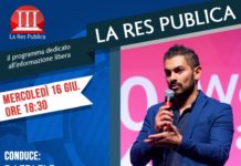 Cosmano Lombardo ospite de 'La Res Publica' mercoledì 16 giugno 2021